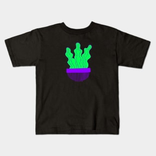 Green Cactus Plant Kids T-Shirt